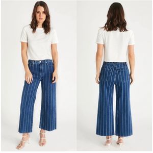 Etica Wide Leg Indigo Stripe Devon Jeans size 29